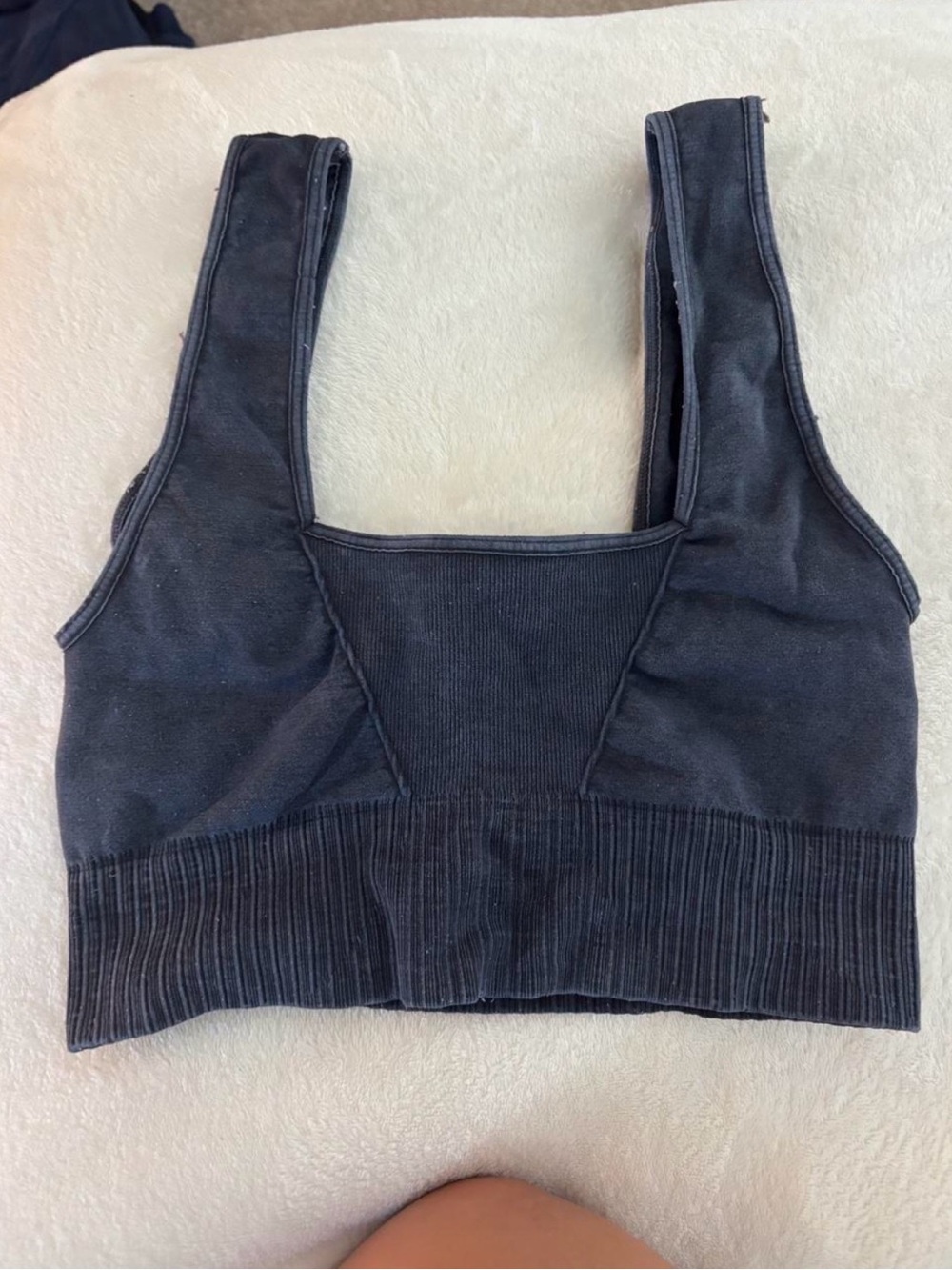 Black free people Crop Sports Bra Top
